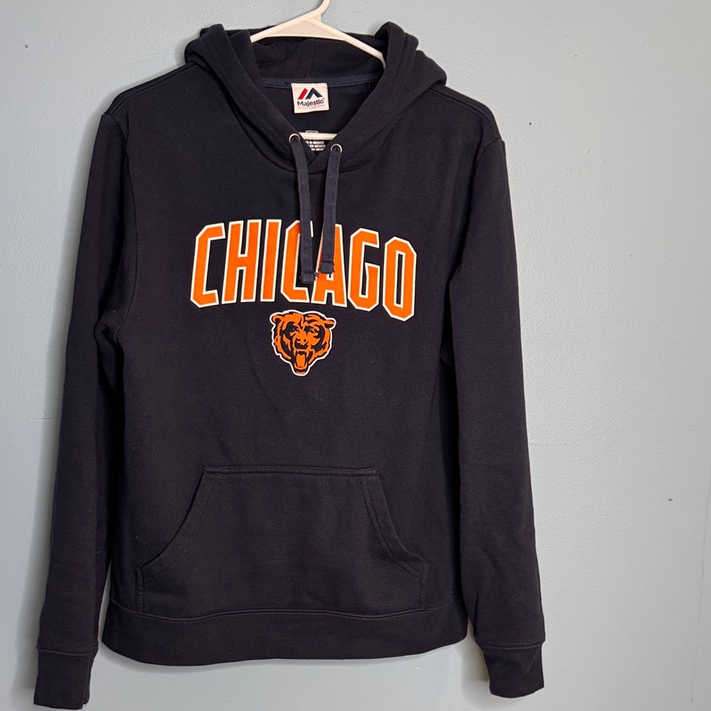 Majestic Black and Orange Chicago Bears Hoodie